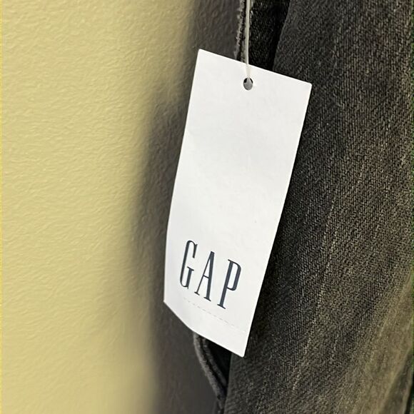 GAP Acid Wash Black Adjustable Razorback Overalls Pockets and Side Buttons- M - Picture 14 of 16